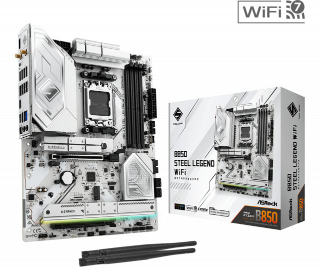 Дънна платка ASRock B850 STEEL LEGEND WIFI 7 socket AM5 