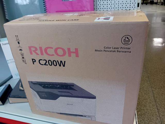 Лазерен принтер RICOH P C200W, Цветен, USB 2.0, LAN, WiFi, A4, 24 ppm, Разопакован 