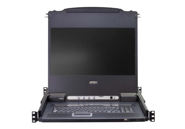 KVM Конзола ATEN CL5716M, 17" 16-Port PS/2-USB VGA Single Rail LCD KVM Switch 