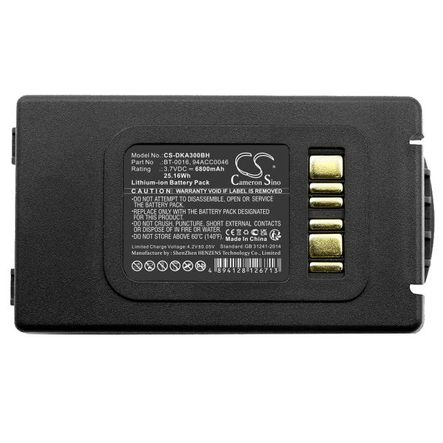 Camera Battery for  barcode scanner Datalogic Skorpio X3 X4 BT-0016   LiIon  3.7V 6800mAh Cameron Sino 