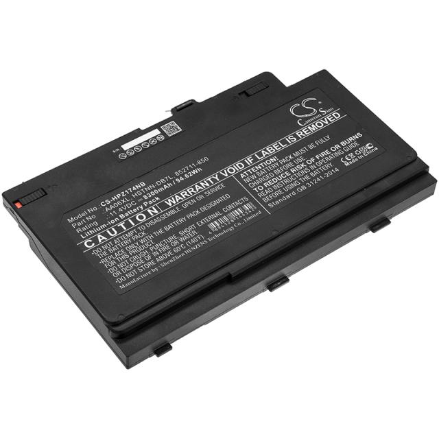 Laptop Battery for HP ZBook 17 G4  AA06XL  LiIon 11,4V 8300mAh CAMERON SINO 