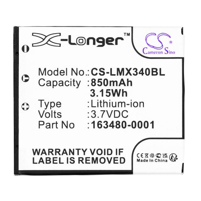 Camera Battery for  barcode scanner Honeywell Voyager 1602G 8650 8670, LXE LX34L1-G  LiIon  3.7V 850mAh Cameron Sino 