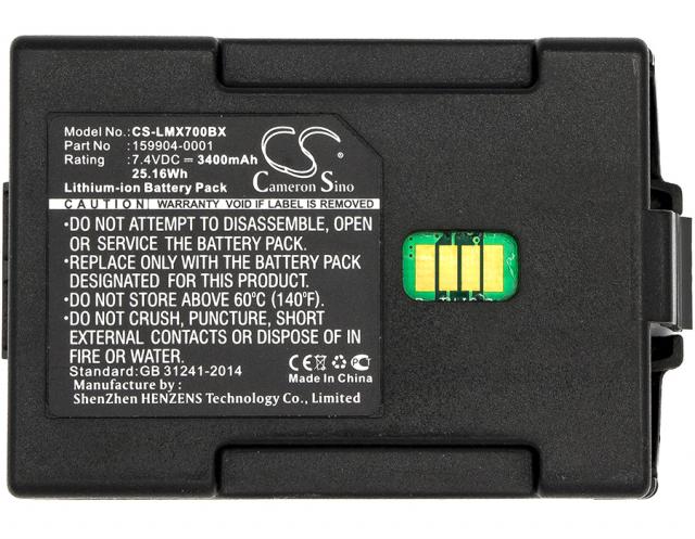 Camera Battery for  barcode scanner Honeywell TXE TECTON MX7  159904-0001   LiIon  7.4V 3400mAh Cameron Sino 