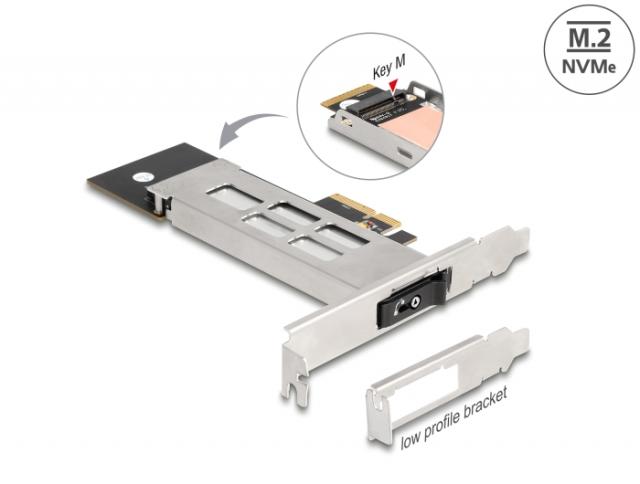 Delock Mobile Rack PCI Express Card for 1 x M.2 NVMe SSD - Low Profile Form Factor 