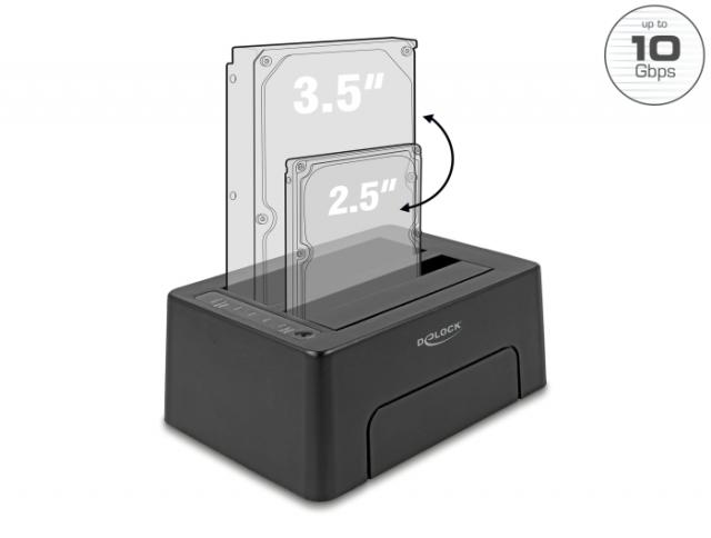 Delock USB Type-C 10 Gbps Docking Station for 2 x SATA HDD / SSD 