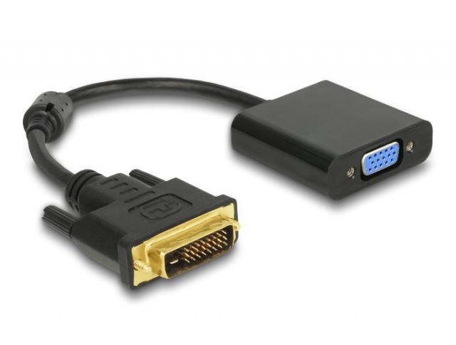 Delock Adapter DVI-D 24+1 male > VGA female black 