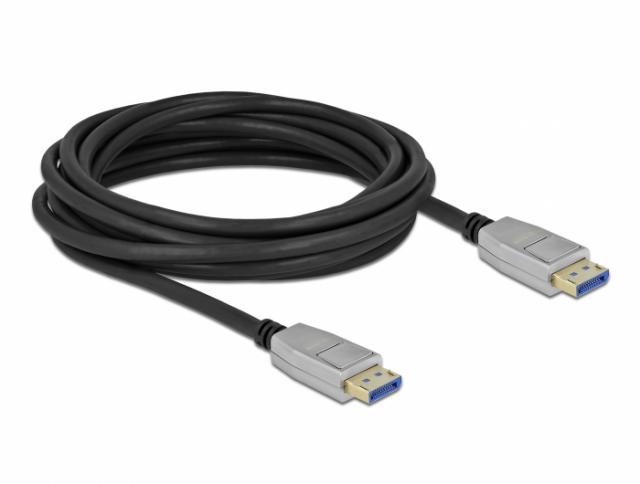 Кабел Delock DisplayPort 2.0 мъжко - DisplayPort мъжко, 5.0м, 10K, Черен 