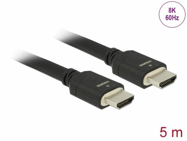 Кабел Delock Ultra High Speed HDMI - HDMI-A мъжко, 48 Gbps, 8K 60 Hz, 5 m 