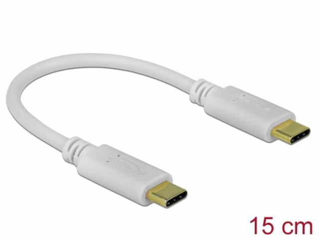 Delock USB Type-C Charging Cable 15 cm PD 100 W with E-Marker 