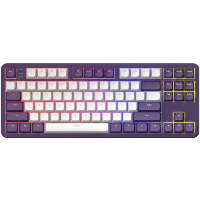 Геймърскa механична клавиатура Dark Project ALU87A Violet RGB - TKL 