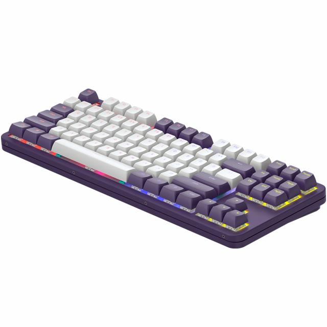 Геймърскa механична клавиатура Dark Project ALU87A Violet RGB - TKL 