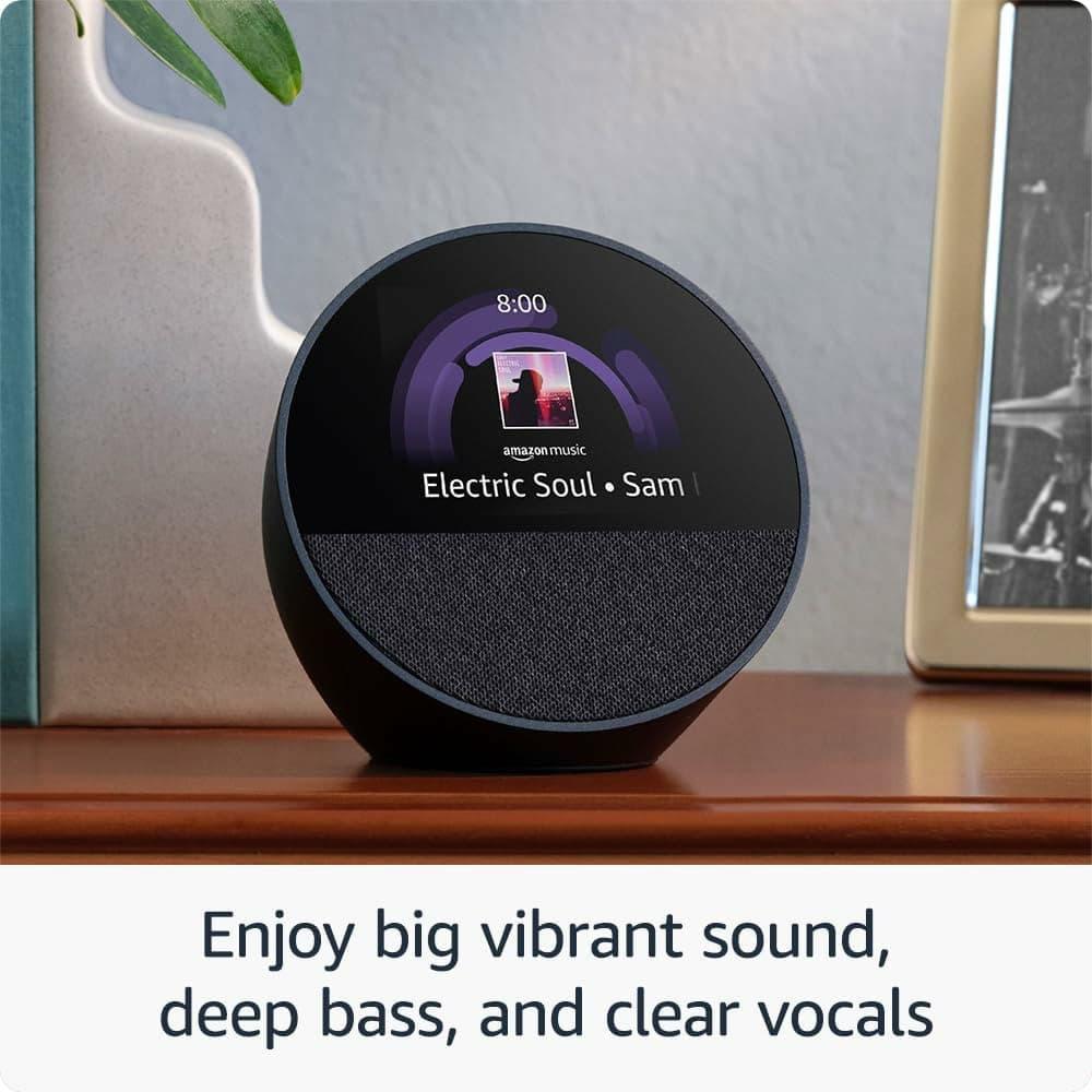 Allnew Echo Spot (2024 release), Smart alarm clock with vibrant sound