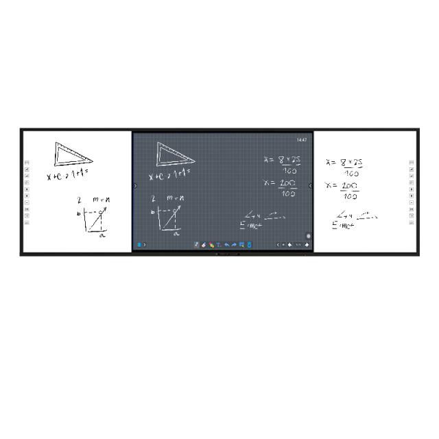 Интерактивна система All-in-one VALI 146", 75" мулти-тъч дисплей с Android, 2 бр. инт. бяла дъска, вграден OPS с Win 11 Pro, вградена камера с микрофон 