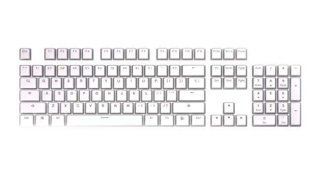 Капачки за механична клавиатура ENDORFY - 124 бр PBT - Onyx White 