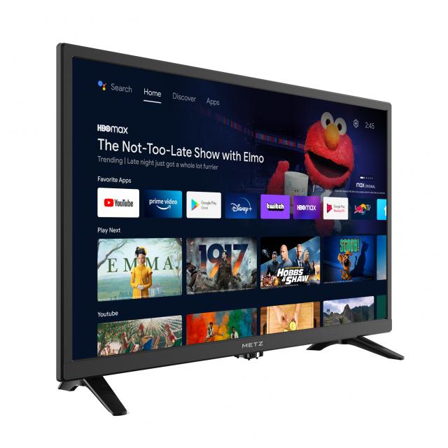 Телевизор METZ 24MTC6000Z, 24"(60 см), LED HD, Smart TV, Android 9.0 TV, Черен (Разопакован) 