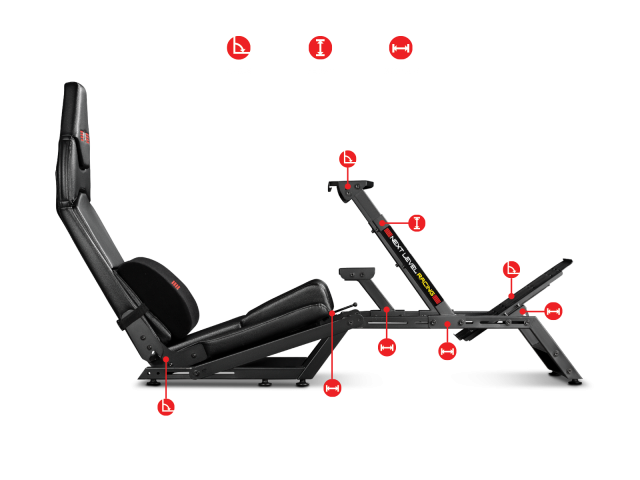 Геймърски стол Next Level Racing Cockpit Racing Simulator F-GT 