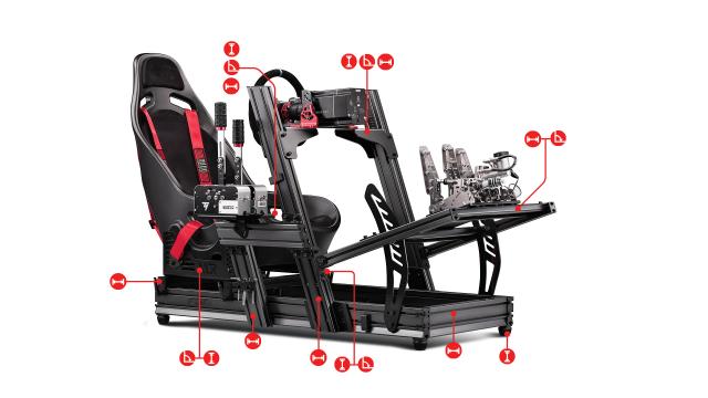 Next Level Racing F-GT Elite Aluminium Simulator Cockpit - Front and Side Mount Edition 