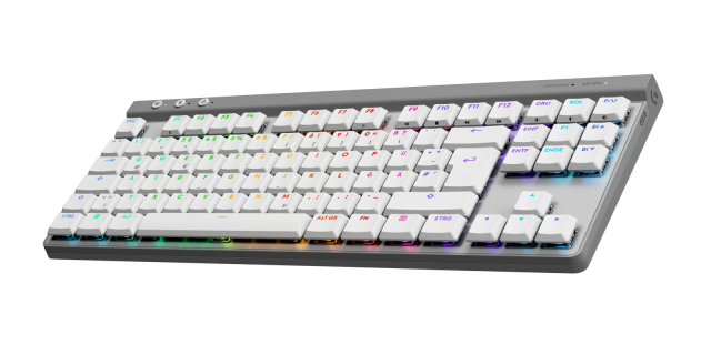 Безжична геймърска клавиатура Logitech G515 Lightspeed TKL White 