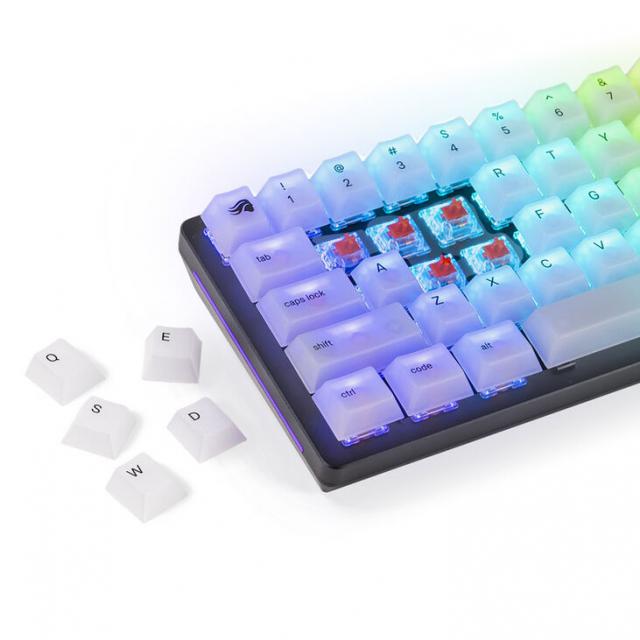 Капачки за механична клавиатура Glorious Polychroma RGB PBT 115-Keycaps, ANSI, US-Layout 