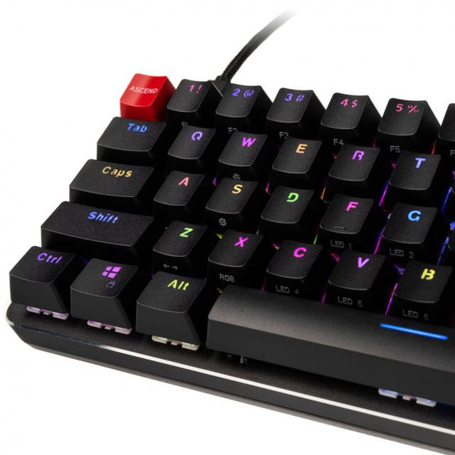 Gaming Mechanical keyboard Glorious GMMK Black Compact - Gateron Brown Switches,  US-Layout 