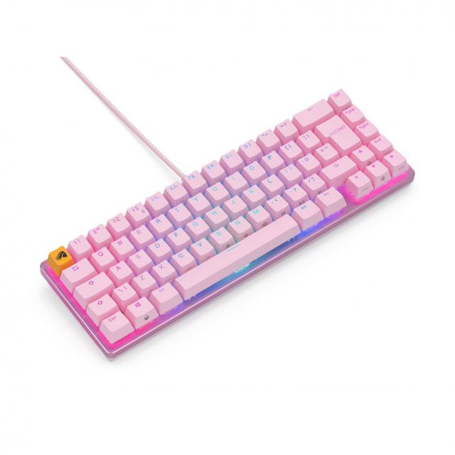 Геймърска механична клавиатура Glorious GMMK 2 Pink Compact- Fox Switches UK-Layout 