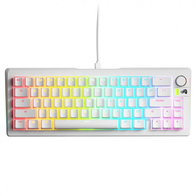 Gaming Mechanical keyboard Glorious GMMK 3 65% White - Fox HE Switches 