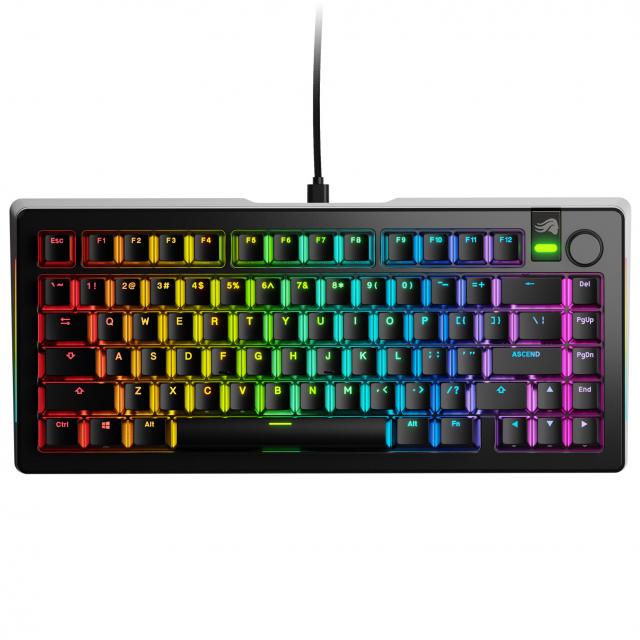 Геймърска механична клавиатура Glorious GMMK 3 Pro 75% Black - Fox Linear Switches 