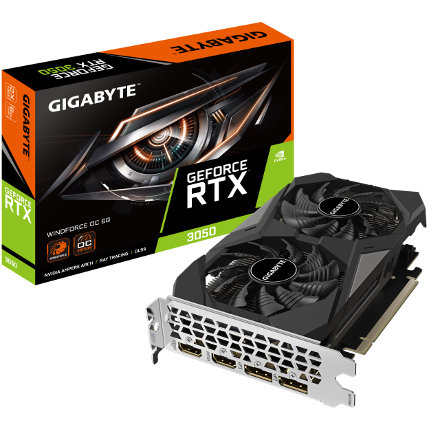 Видео карта GIGABYTE RTX 3050 WINDFORCE OC 6G GDDR6 