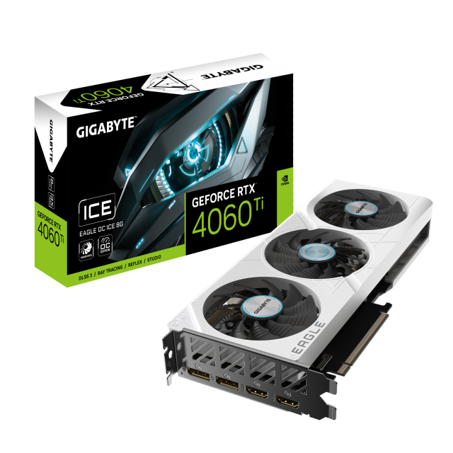 Видео карта GIGABYTE RTX 4060 TI EAGLE OC ICE 8GB GDDR6 