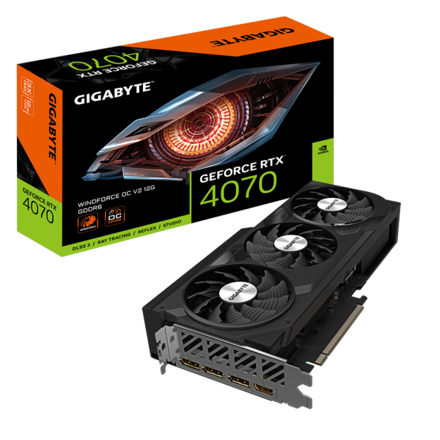 Видео карта GIGABYTE RTX 4070 WINDFORCE OC V2 12GB GDDR6X 