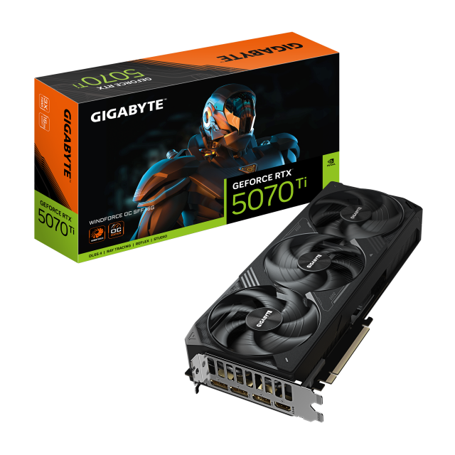 Видео карта GIGABYTE RTX 5070 TI WINDFORCE OC SFF 16GB GDDR7 