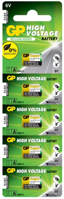 Алкална батерия GP А11 6V за дистанционни /5бр./pack цена за 1 бр./ 