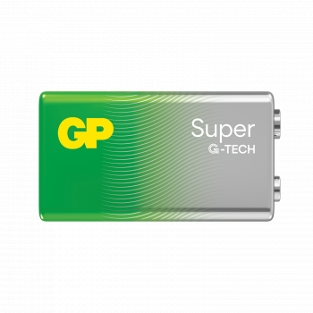 Алкална батерия GP SUPER 6LF22, 6LR61, 9V, 1 бр. shrink, 1604A