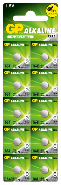 Бутонна алкална батерия GP164 LR-621/ 10бр./pack цена за 1 бр./ 1.55V AG1 GP 