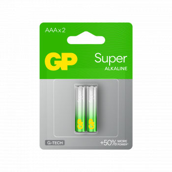 Алкална батерия GP SUPER LR03 AAA /2 бр. в опаковка/ блистер 1.5V GP,GP24A
