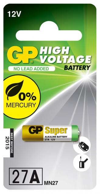 GP Alkaline battery 12 V / Pack  1 pcs. / Alarm A27 