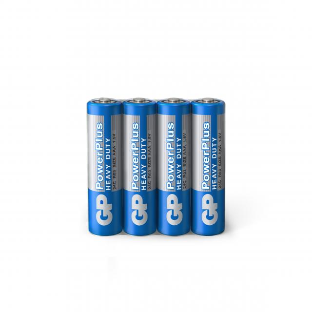 Цинк карбонова батерия GP POWERPLUS  R03 AAA 4 бр. shrink 1.5V 