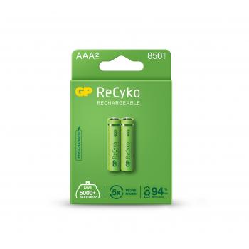 Rechargeable Battery GP R03 AAA 850mAh NiMH 85AAAHCE-EB2 RECYKO , 2 pc in blister