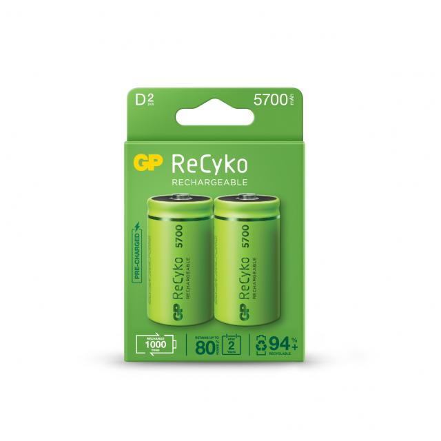 Rechargeable battery GP R20 5700mAh NiMH Recyko 2pc in blister GP 