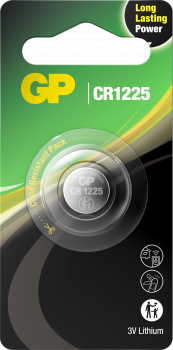 Lithium Button Battery GP CR1225 3V  1 pcs in blister /price for 1 battery/