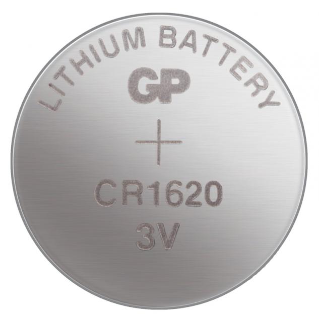 Литиева бутонна батерия GP CR1620 3V 5 бр. в блистер /цена за 1 бр./ GP 