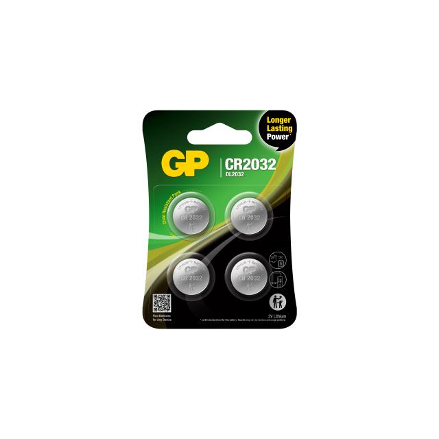 Lithium Button Battery GP  CR2032 3V 4 pcs in blister /price for 4 battery/  GP 