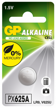 Alkaline Battery GP LR9 625U 1,5V for glucometers and remote controls