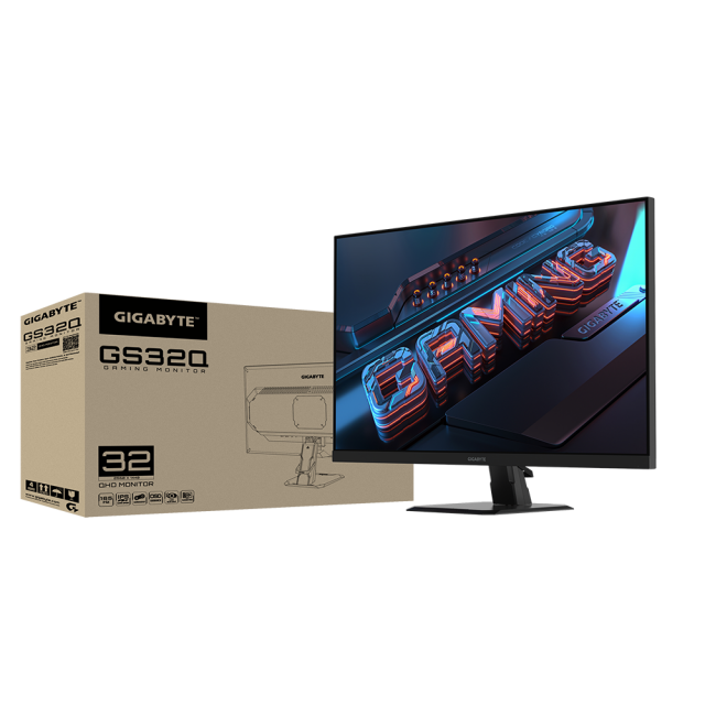 Геймърски Монитор Gigabyte GS32Q 31.5" SS IPS QHD (2560x1440), 170Hz, 1ms, HDR Ready, FreeSync Premium 