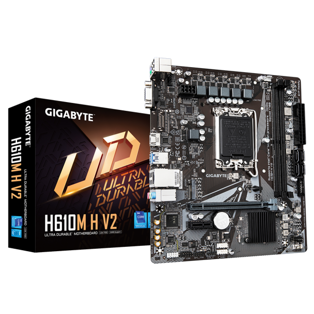 Дънна платка GIGABYTE H610M H V2 Socket 1700, DDR5 rev 1.0, Micro ATX 