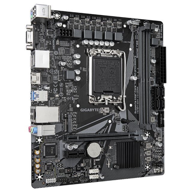 Дънна платка GIGABYTE H610M-S2H V3 DDR4, socket 1700, Micro ATX 