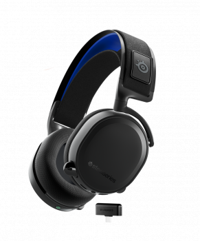 Геймърски слушалки SteelSeries, Arctis 7P+ Wireless, Микрофон, Черен