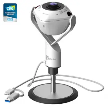 Video conferencing camera, j5create JVU368,360°, Full HD 1080p, USB™ UVC/UAC plug-and-play, HDR, AI function