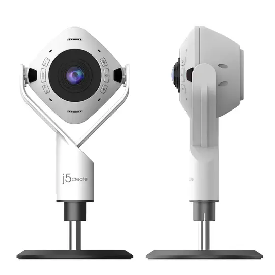 Video conferencing camera, j5create JVU368,360°, Full HD 1080p, USB™ UVC/UAC plug-and-play, HDR, AI function 