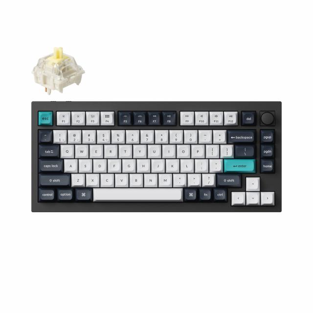 Wireless Mechanical Keyboard Keychron Q1 MAX Gateron Jupiter Banana Switch - Carbon Black 